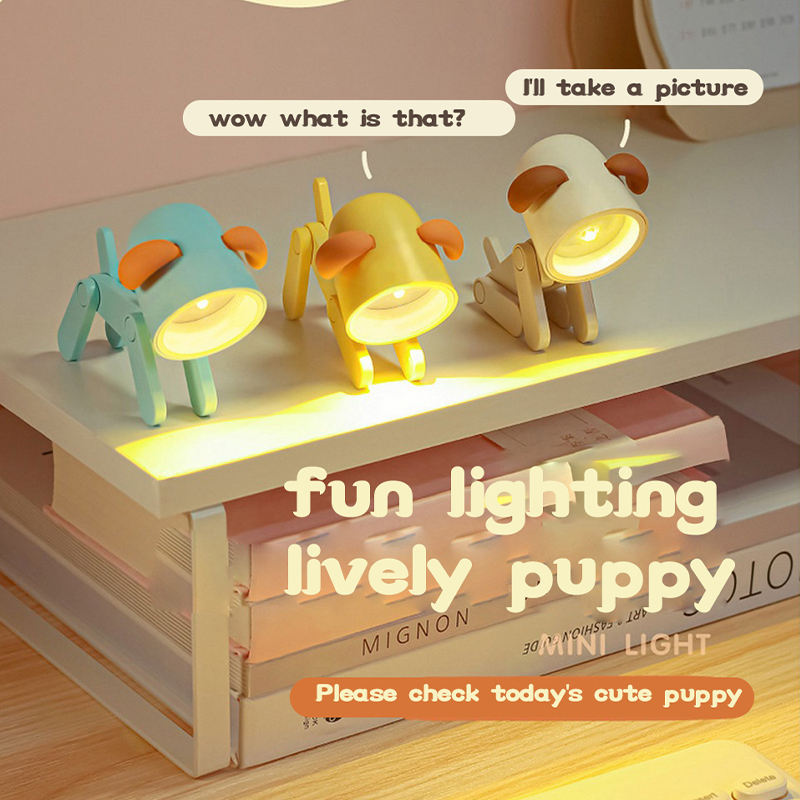 Pet Dog Deer Night Light DIY Desktop Decoration Children's Room Mini Table Lamp Creative Led