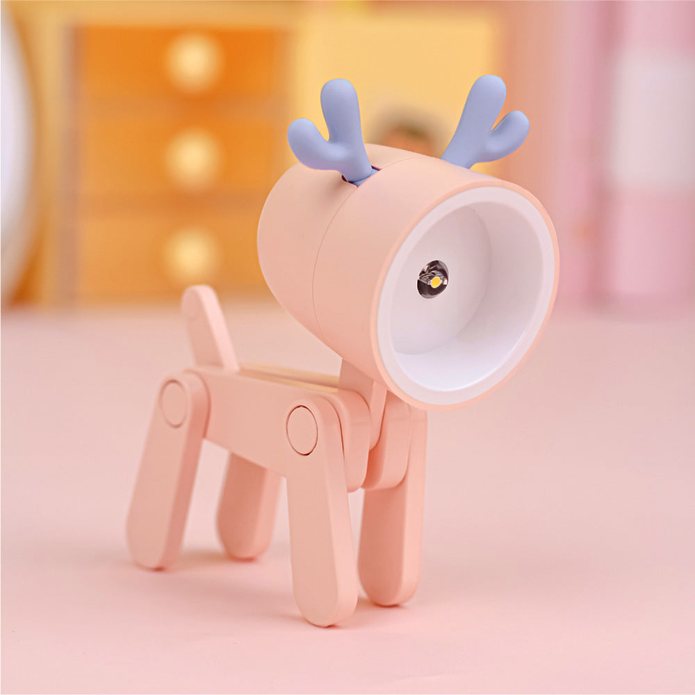 Pet Dog Deer Night Light DIY Desktop Decoration Children's Room Mini Table Lamp Creative Led