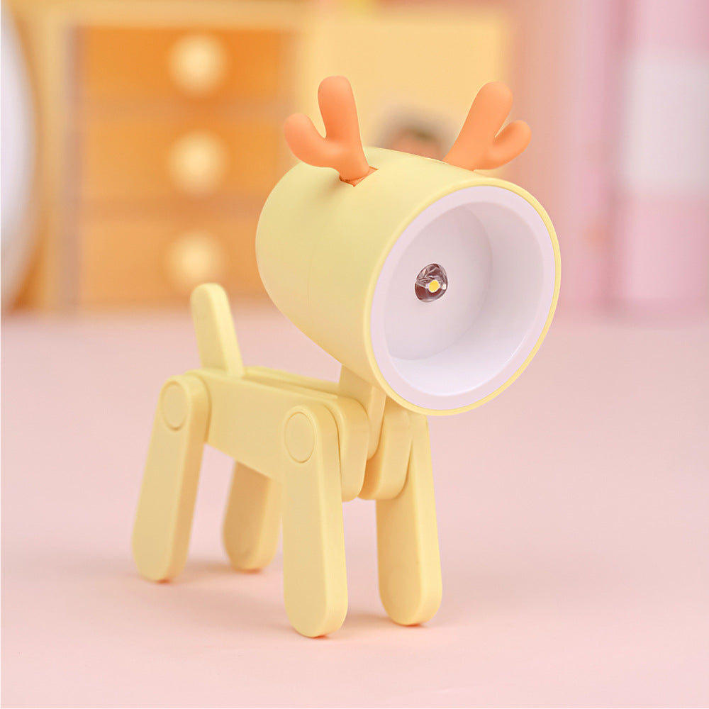 Pet Dog Deer Night Light DIY Desktop Decoration Children's Room Mini Table Lamp Creative Led