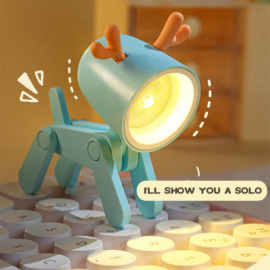 Pet Dog Deer Night Light DIY Desktop Decoration Children's Room Mini Table Lamp Creative Led